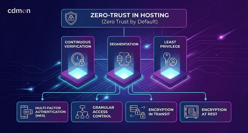 Infographic: Zero-Trust model applied to hosting
