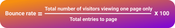 Bounce rate formula