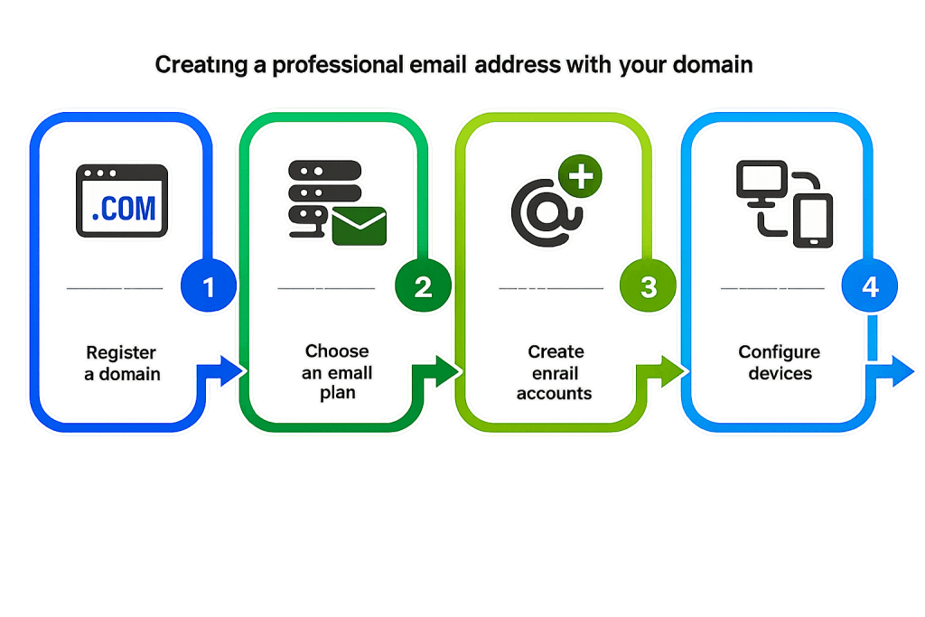 Steps to create your professional email with domain
