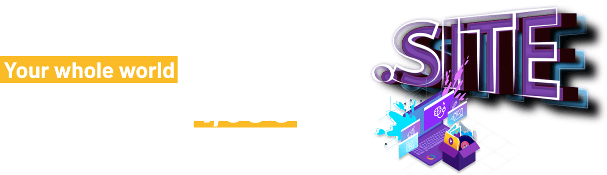 .site domain, the first year for only 1,50€